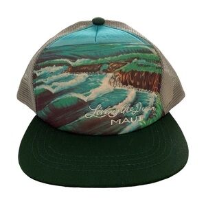 LIVING THE DREAM MAUI Surfer Waves Snapback Adjustable Hat Cap Unisex Ra…